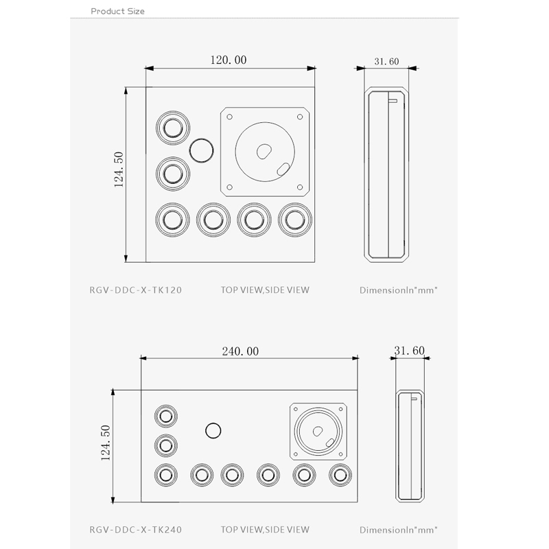 Bykski RGV-DDC-X-TK120/240 / P - Distro Plate Ddc Pump Combo avis et prix